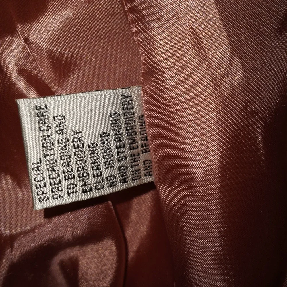 Nina Massini Size 8‎ Skirt Suit 3 Piece Dusty Pink Beaded Embellishments Vintage